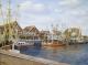 Hafen in Neuharlingersiel - Lothar Strübbe - Ãl auf Leinwand - Landschaft - Fotorealismus Hafen in Neuharlingersiel - Lothar Strübbe - Ãl auf Leinwand - Landschaft - Fotorealismus