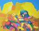 Berge - Stefan Atanasov - Acryl auf Pappe - Abstrakt - Abstrakt Berge - Stefan Atanasov - Acryl auf Pappe - Abstrakt - Abstrakt