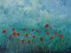 Mohnwiese in blau - Bernd Fricke - Ãl auf Leinwand - Mohn-Sommer - Impressionismus