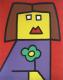 Mädchen mit güner Blume - robert schmid - Tempera auf - Mädchen - Figuration-Naiv-PopArt-Retro Mädchen mit güner Blume - robert schmid - Tempera auf - Mädchen - Figuration-Naiv-PopArt-Retro
