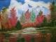 Autumn (Herbst) Trees near the Mountain Side - Rohini Yalakkishettar - Ãl auf Leinwand - Landschaft - Impressionismus-Naturalismus Autumn (Herbst) Trees near the Mountain Side - Rohini Yalakkishettar - Ãl auf Leinwand - Landschaft - Impressionismus-Naturalismus