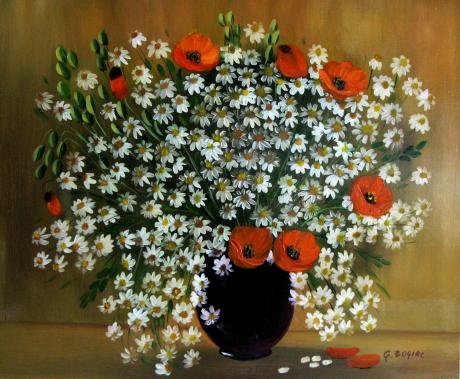 ---Bouquet of camomile and poppies - Gala Bogiel - Array auf Array - Array - Array