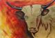 Toro d `Oro - Ingrid RÃ¶hrl - Acryl-Sonstiges auf Leinwand - Fantastisch-Tiere-Hitze-StÃ¤rke - 