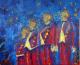 MÃ¤nnerquartett - Marie-Therese Schmahl - Acryl auf Leinwand - Menschen - 