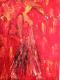 Frau auf Rot - Marie-Therese Schmahl - Acryl auf Leinwand - Menschen - 