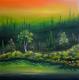 Abends am See - Monika Sylvester-Resch - Acryl auf - See - Gegenständlich Abends am See - Monika Sylvester-Resch - Acryl auf - See - Gegenständlich