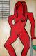 Rote Frau - Vilma Machado - Ãl auf Leinwand - Portrait-Frauen - Expressionismus Rote Frau - Vilma Machado - Ãl auf Leinwand - Portrait-Frauen - Expressionismus