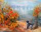 Herbst - Julia Peters - Ãl auf Leinwand - Wasser-Herbst - 