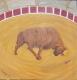 Stier in Arena - Rudolf Reitz - Ãl auf Leinwand - Sonstiges - Stier in Arena - Rudolf Reitz - Ãl auf Leinwand - Sonstiges -
