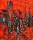 red-city,city-Serie - wolfgang mayer - Ãl auf  - Abstrakt - 