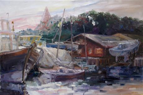 Feierabend auf der Werft in Kirchdorf, Insel Poel - Barbara Pommerenke - Array auf Array - Array - Array Feierabend auf der Werft in Kirchdorf, Insel Poel - Barbara Pommerenke - Array auf Array - Array - Array